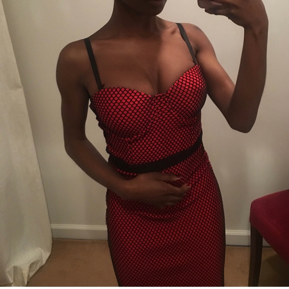 RED & BLACK DRESS